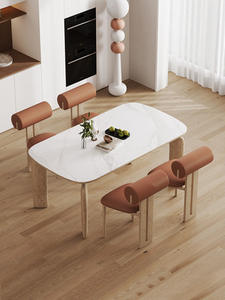 Cream wind rock-<span class=keywords><strong>mesa</strong></span> y silla para comedor, moderna y sencilla, madera <span class=keywords><strong>de</strong></span> Fresno, cuadrada, nórdica, sólida, para <span class=keywords><strong>4</strong></span> <span class=keywords><strong>personas</strong></span> - Product Image 4