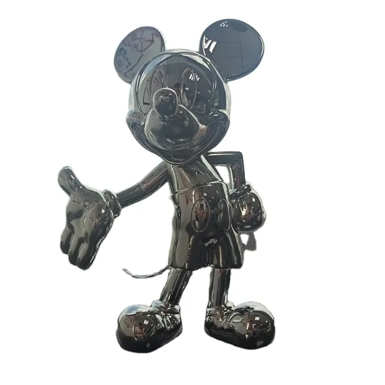 Galvanotecnica Mickey Mouse bambola personaggio dei cartoni animati scultura Mickey Mouse bambola marea di gioco popolare logo ornamenti