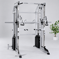Machine Smith tout-en-un, appareil d'entraînement fonctionnel, rack à squats à charge libre avec système à double câble pour salle de sport professionnelle et usage domestique