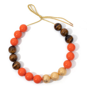 20mm ジェムストーンビーズ ダウンタウンネックレス ラウンドビッグビーズ チョーカーネックレス レディース - Product Image 2