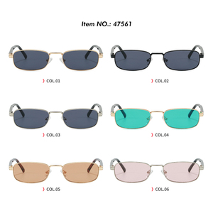 Gafas de Sol Metálicas de Alta Calidad, Montura Dorada, Rectangulares, Estilo Moderno, Lentes de PC con Protección UV400 Anti-Reflejante, para Hombre y Mujer - Product Image 6