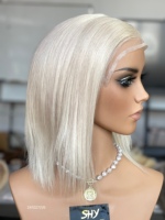 Perruques en cheveux humains SHY Medical, entièrement nouées à la main, à nœuds simples, avec une ligne de cheveux naturelle, pour remplacement capillaire en salons, vente en gros