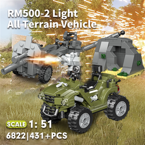 CAYI recién llegados Vehículo de terreno WW2 serie <span class=keywords><strong>militar</strong></span> ejército arma tanque camión bloques de construcción conjunto juguetes de construcción regalo para niños - Product Image 2