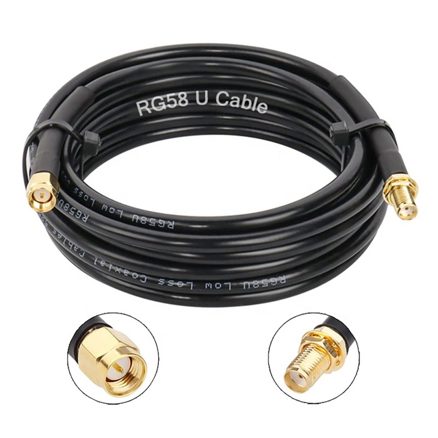 Custom Low Loss 50 Ohm Sma Splitter Extension Rf Coaxial Antenna Cable Rg58 Manufacturer Sma Male To Female Connector Coax Cable