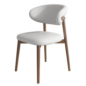 Bắc Âu hiện đại tối giản ghế ăn gỗ rắn với tựa lưng vải thiết kế cho phòng khách sạn sử dụng - Product Image 3