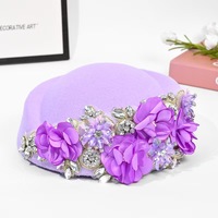 Bérets souples vintage pour femmes, chapeaux turban en toile, fascinateurs pour l'église, le Derby, avec fleurs, pour les fêtes, pour hôtesse de l'air, toutes saisons