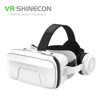 VR Shinecon New Suit 7 Inch Smartphone 3D Video VR Headset untuk Film & Game Lensa Anti-distorsi 42mm Kacamata VR