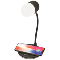 Lampe de chargeur sans fil moderne en ABS avec commande tactile LED, haut-parleur, fonctions intelligentes, lumière blanc chaud 3500K, certifiée CE, 20000 heures d'autonomie
