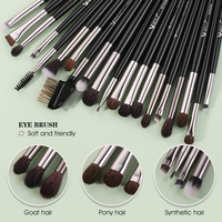 Grand Ensemble Professionnel de Pinceaux de Maquillage avec Tube en Aluminium, Pinceau Éventail, Crayon à Sourcils et Baume à Lèvres pour le Visage