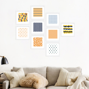 Homco bán buôn văn phòng sáng tạo Nhà Vuông MDF khung ảnh Thiết lập Treo Tường Khung áp phích với Mat trong kích thước 5x5 8x8 10x10 12x12 - Product Image 6