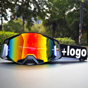 Lunettes de moto personnalisées, motocross, cyclisme, monture PC à bord complet, verres sphériques, protection UV, lentilles interchangeables, légères, pour adultes - Product Image 5