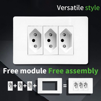 Interrupteurs et prises murales F6E-118 IP44 avec ports USB 10A/220-250V pour usage domestique et commercial Fabrication d'interrupteurs muraux