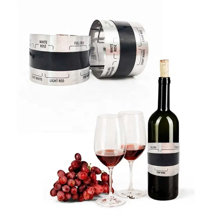 סיטונאי מפעל מדחום טבעת נירוסטה נוזלי קריסטל רצועת יין אדום עם קנה מידה לשימוש ביתי