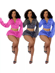 Gonna Corta Casual da Donna Moda 2025, Tinta Unita per l'Autunno - Product Image 4