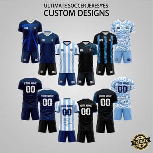Uniforme de Fútbol con Diseños Modernos para Clubes, Venta al Por Mayor, Impresión por Transferencia de Calor, Servicio OEM Personalizado de Verano - Product Image 2