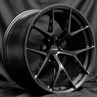 Rines Forjados de 1 Pieza en Negro Satinado Personalizados 5x114.3 5x112 5x120 de 17-22 Pulgadas para Audi RS3/4/5 BMW M3/4/5 Mercedes