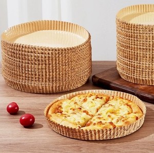 Bandeja <span class=keywords><strong>de</strong></span> Papel para Pizza Desechable Resistente a la Grasa <span class=keywords><strong>de</strong></span> 6 Pulgadas, <span class=keywords><strong>Molde</strong></span> <span class=keywords><strong>de</strong></span> Papel Apto para Horno y Congelador para Hornear Pan y Tartas - Product Image 2