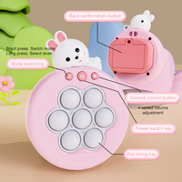 Forma de dibujos animados personalizada nueva actualización niños rompecabezas de mano memoria iluminar electrónico rápido Push Pop juego Fidget juguete