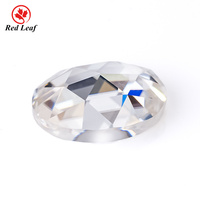 Redleaf Wholesale Pass Diamond Test Oval Rose Cut D VVS Moissanite Gemstone Fond plat Rose Cut Moissanite Diamond pour bijoux