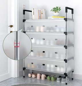 고품질 접이식 확장형 플라스틱 신발장 pp 소프트 패널 탈착식 신발 캐비닛 가구 거실용 - Product Image 2