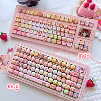 Personality Anime Theme Keycaps MOG/M-OA Profile PBT Dye Sublimation for Mx Switch 64/68/104/108 Mechanical Keyboard