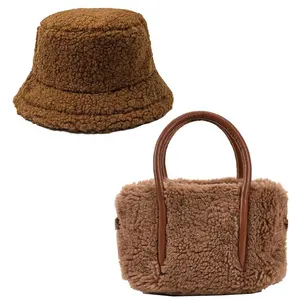 2024 autunno nuovo arrivo invernale cappello a secchiello soffice borse di lusso in pelliccia da donna