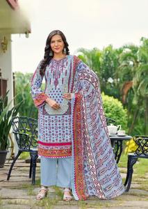 ชุดเดรสผ้าฝ้าย kurta/kurti สวยงามพร้อมพิมพ์ดีไซน์เนอร์และปักด้วยตัวเองแห้งเร็วแบบลำลองสำหรับผู้หญิงผู้ใหญ่ - Product Image 4