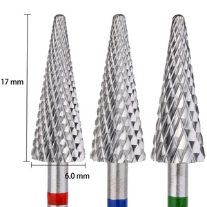 Forets professionnels en carbure de tungstène coniques de 3/32 po pour le retrait du vernis gel acrylique, outils de manucure électriques - Product Image 6