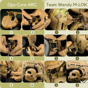 محول سماعة رأس تكتيكي قابل للتعديل لتركيب سماعة الرأس على خوذات OPS Core <span class=keywords><strong>ARC</strong></span> Fast ACH - Product Image 5