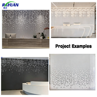Panneau de revêtement mural en aluminium perforé sur mesure, design graphique, anti-corrosion, pour chambre, salle de bain, façade de centre commercial