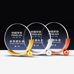 Custom Black Base Star Round Heart Handmade Engraved Crystal Award Statue Fantasy Table Tennis Football League Trophy - Product Image 2