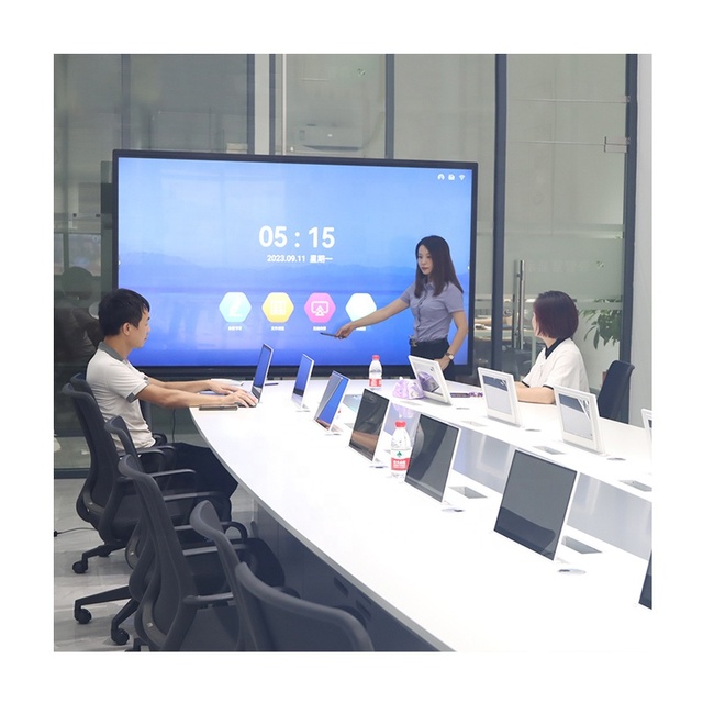 Smart Conference 65,75,85,98,110 Inch TV UHD 4K 20 Touch Point Digital Display Interactive White Board Interactive Flat Panel