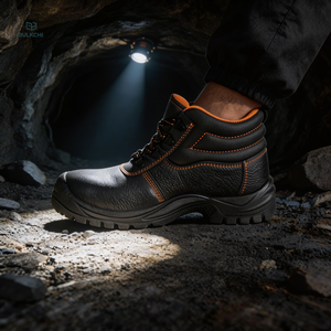 Scarpe Antinfortunistiche CE con Punta in Acciaio, in Vera Pelle, Antiscivolo, Resistenti alle Forature, Scarpe da <span class=keywords><strong>Lavoro</strong></span> Durevoli per Uomo, per Lavori Industriali Pesanti - Product Image 5