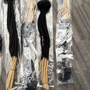 Precio <span class=keywords><strong>al</strong></span> por Mayor en Existencia, Cabello Humano 100% para Trenzas de Ganchillo, Suave, Hecho a Mano, Negro, Hombre, 613 T1B 24, Extensiones de Cabello con Rastas - Product Image 3