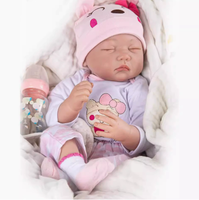 Muñeca Bebé Reborn de 22 Pulgadas con Ojos Cerrados Durmiendo, una Muñeca para la Compañía y el Juego de los Niños
