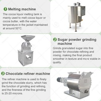 Ligne de production de barres chocolatées de haute qualité, mini, composée de plusieurs éléments, machine à fabriquer des pépites de chocolat