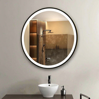 Miroir de bain moderne de luxe intelligent LED HD écran tactile illuminé verre suspendu pour la décoration de la maison de mariage Installation facile