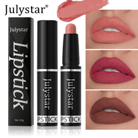 Rouge à lèvres Julystar, 10 couleurs différentes, facile à porter, imperméable, longue tenue, texture velours mate, saveur fruitée, 2,9 g