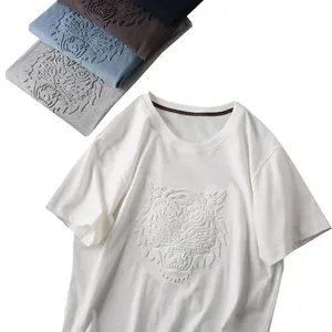 Herren Baumwolle 3D geprägtes Hemd Geprägte Kleidung Geprägte T-Shirts