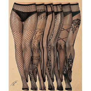 Collants en résille de soie sans couture pour femmes, leggings sexy pour fête d'Halloween avec dentelle, motif uni tendance, collants d'hiver - Product Image 3