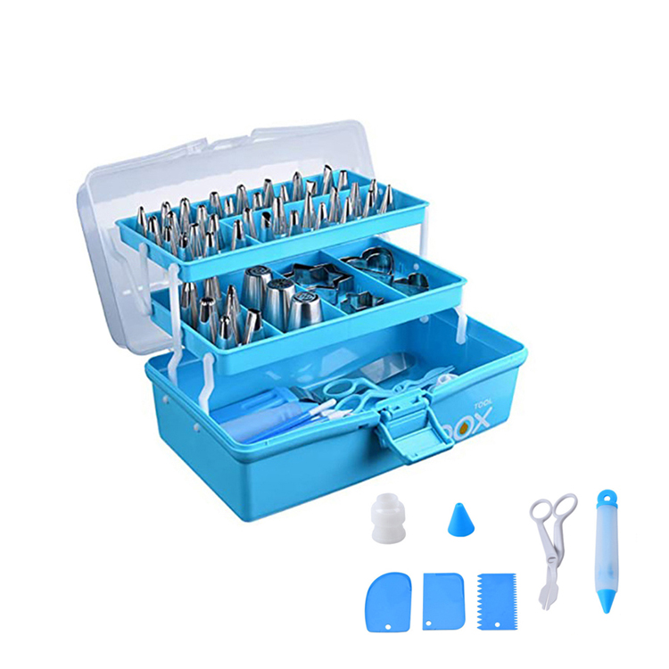 Hot sale 236pcs cake baking decorating accessories tool set storage box cake decorating supplies tools kit