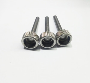 Tornillo de mariposa moleteado personalizado M3 M4 M5 M6 M8 Acero Latón Aluminio Titanio Sujetador Cabeza plana Tornillo de pulgar moleteado redondo - Product Image 3