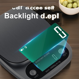 Hot bán <span class=keywords><strong>5kg</strong></span> Công suất thép không gỉ điện tử nhà bếp quy mô <span class=keywords><strong>5kg</strong></span> 1g bộ phận kỹ thuật số có trọng lượng pin Powered 10kg tối đa - Product Image 4