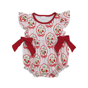 Ropa de Boutique de Alta Calidad para Bebés Niñas, Mono de Verano con Estampado Animal Verde, Tejido de Punto, Mangas con Volantes, Estilo Burbuja, Lindo - Product Image 5