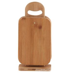 Juego de Tablas de Cortar de Bambú con Soporte, Rectangulares, Color Madera Natural, Tabla de Cortar de Madera Maciza para Cocina LY1209 - Product Image 1