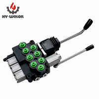 Vanne de commande directionnelle multi-voies à double levier Hy-Waloil M45-3 en métal, distributeur industriel pour cylindre, ODM