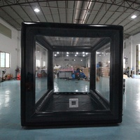 Tente gonflable transparente en PVC, abri d'entraînement, étanche, mobile, pour usage domestique