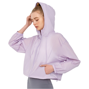 Chaqueta Cortavientos Ligera para Mujer, con Capucha, Cierre de Cremallera, Transpirable, de Secado Rápido, Informal, para Actividades al Aire Libre, de Moda, para Primavera - Product Image 1