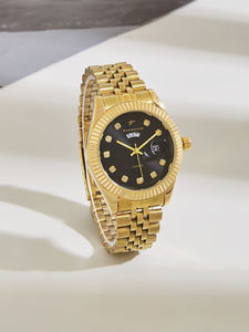 Montre-bracelet à quartz pour <span class=keywords><strong>homme</strong></span>, bracelet en acier inoxydable, <span class=keywords><strong>style</strong></span> minimaliste professionnel, avec affichage de la semaine - Product Image 3