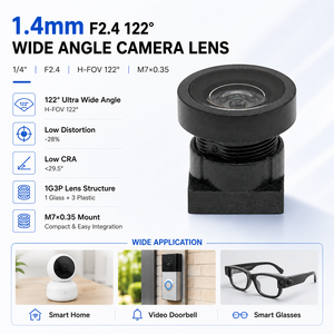 1.4mm F2.4 122 °   Lente de Cámara Gran Angular M7 1/4  Low <span class=keywords><strong>CRA</strong></span> 1G3P para Videoportero Inteligente y Dispositivos Portátiles - Product Image 2